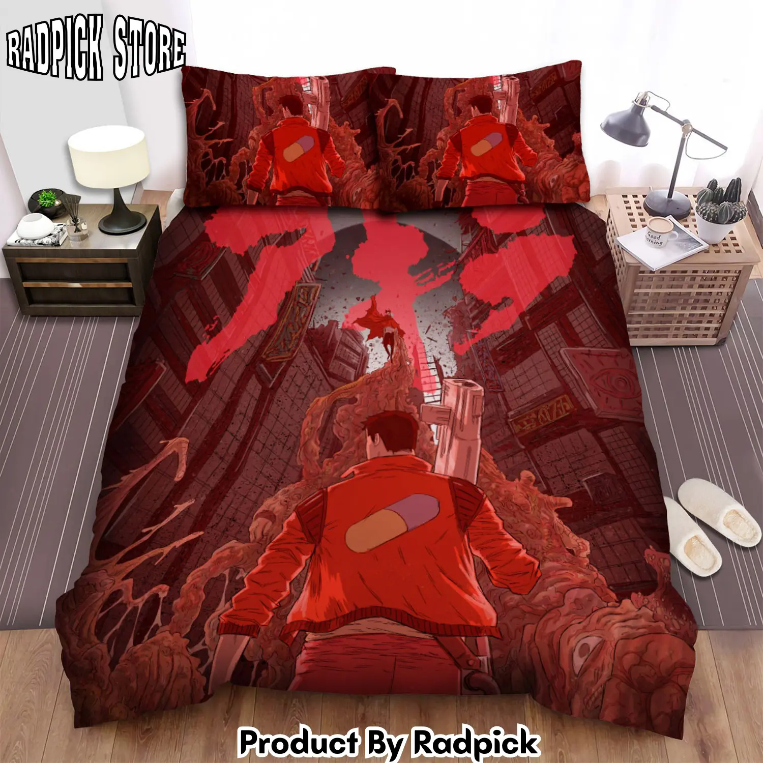 Radpick akira kaneda duels tetsuo illustration duvet cover bedroom sets comfortable bedding sets rp3278874